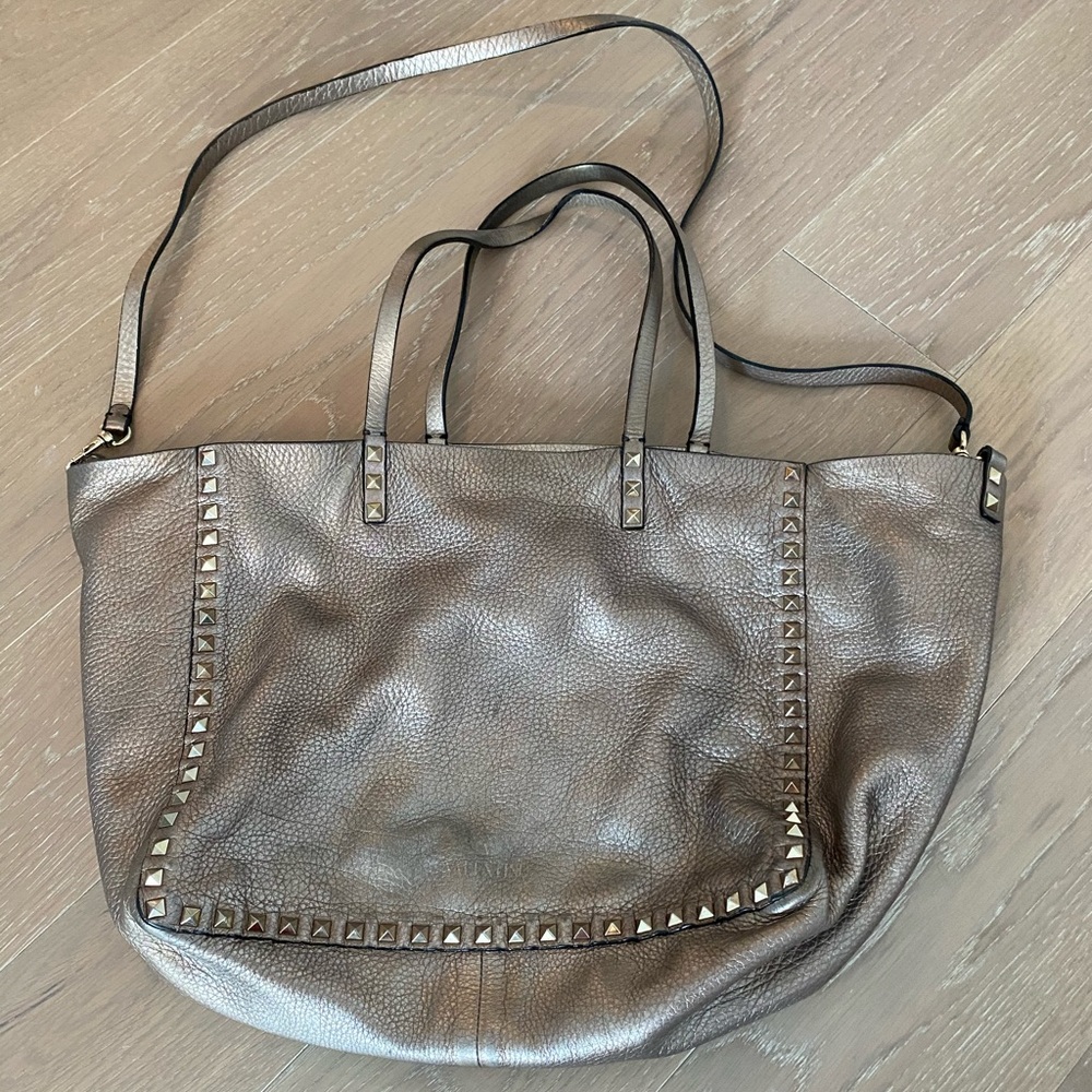 Gold Valentino rockstud tote